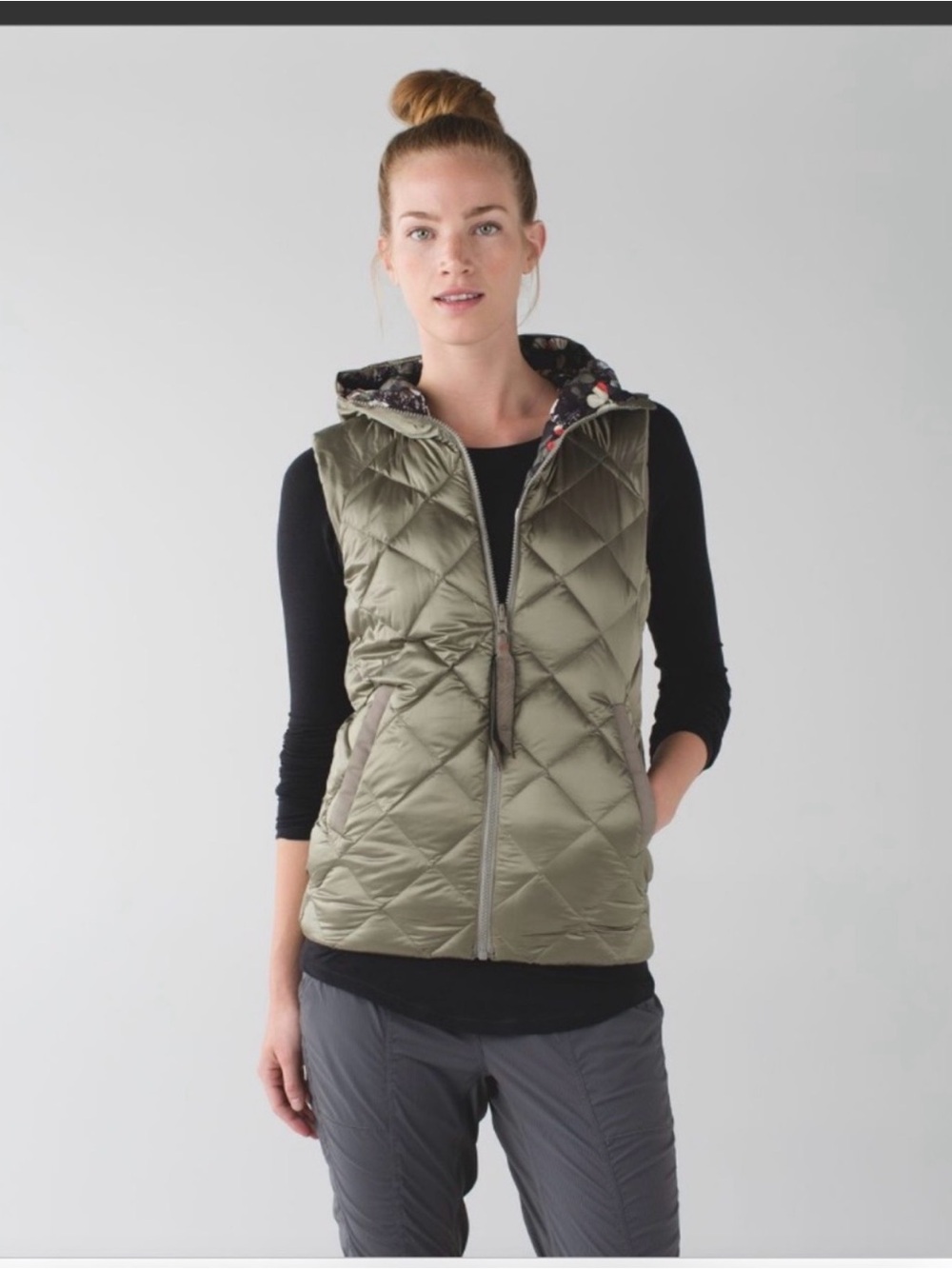 lululemon Olive Green Hooded Vest